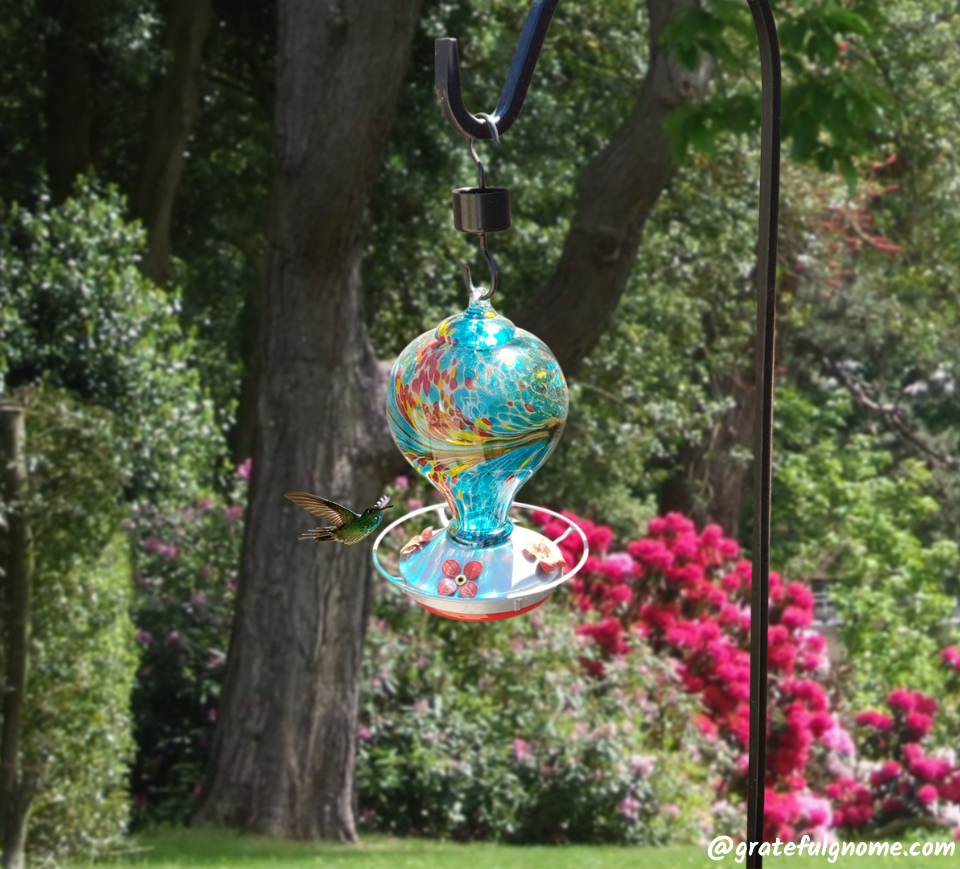 Beautiful Hummingbird Feeder Grateful Gnome