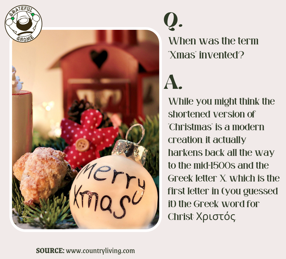 Christmas Q and A Grateful Gnome