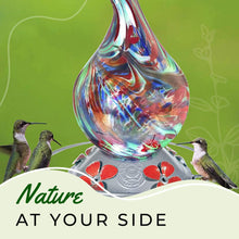 Load image into Gallery viewer, Gnarly Glass Neck Gourd Hummingbird Feeder