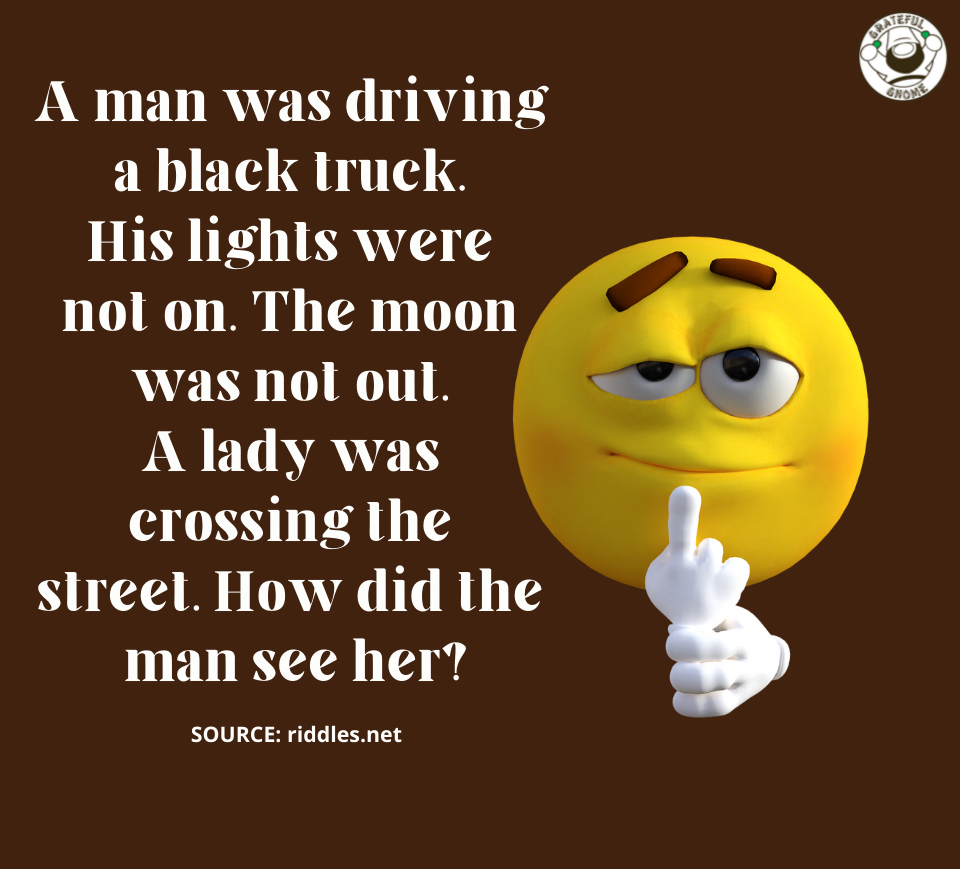 Truck Riddle Riddles - Brain Teasers – Grateful Gnome