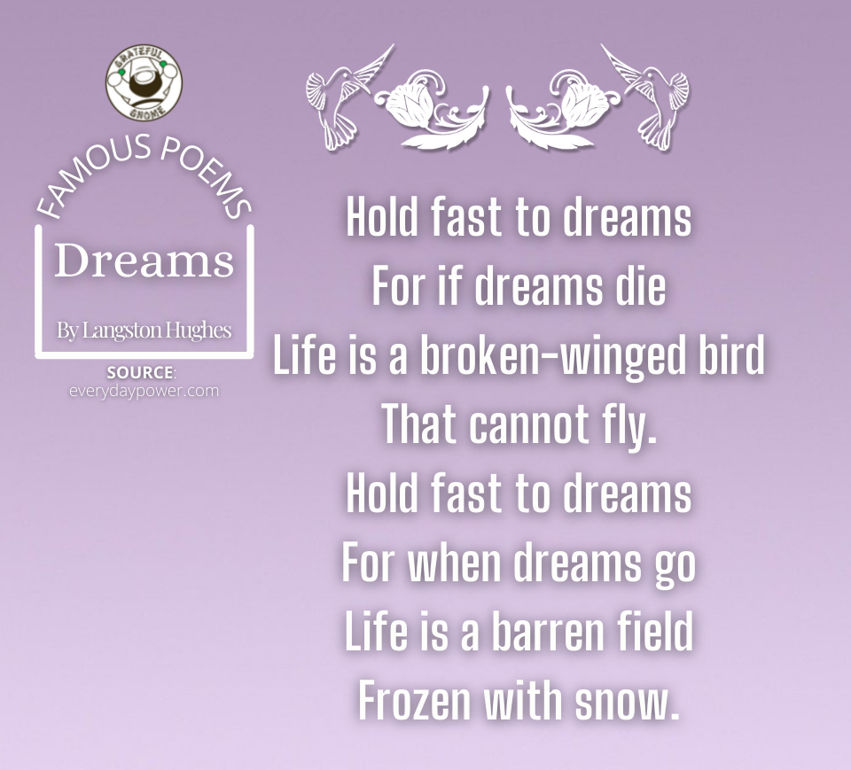 Famous Poems - Dreams – Grateful Gnome