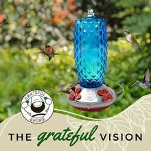 Load image into Gallery viewer, Blue Crystal Hummingbird Feeder