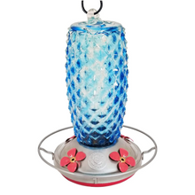 Load image into Gallery viewer, Blue Crystal Hummingbird Feeder
