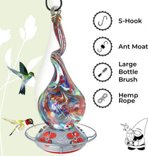 Load image into Gallery viewer, Gnarly Glass Neck Gourd Hummingbird Feeder