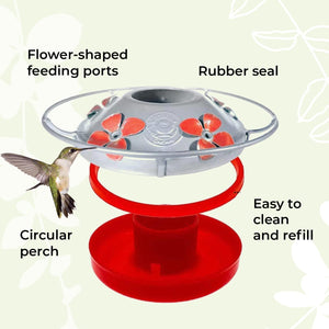 Mosaic Egg  Hand Blown Glass Hummingbird Feeder  - 20 Fluid Ounces
