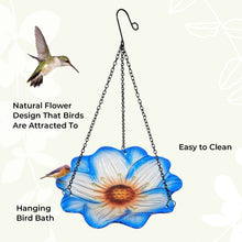 Load image into Gallery viewer, Hanging White Flower Birdbath