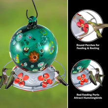 Load image into Gallery viewer, Green Globe Hummingbird Feeder - 24 Fluid Ounces