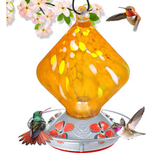 Load image into Gallery viewer, Orange Sugar Cube Hummingbird Feeder - 18 floz