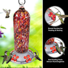 Load image into Gallery viewer, Purple Bell Tower Hummingbird Feeder