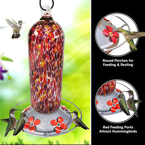 Purple Bell Tower Hummingbird Feeder