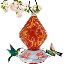 Load image into Gallery viewer, Red Cube Hummingbird Feeder