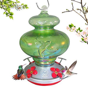 Green Hummingbird Hummingbird Feeder - 26 Fluid Ounce Lawn & Patio Grateful Gnome 