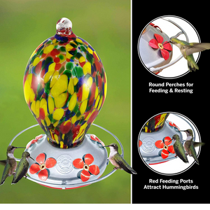 Speckled Egg Hummingbird Feeder - 28oz Lawn & Patio Grateful Gnome